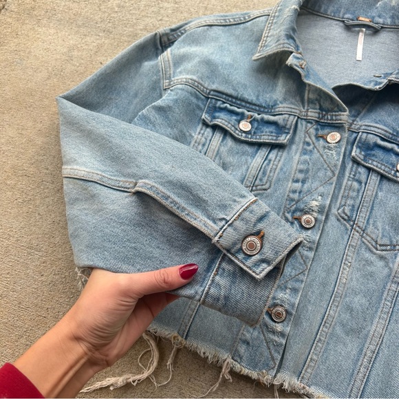Free People Denim Jean Jacket Size XS - Picture 5 of 5